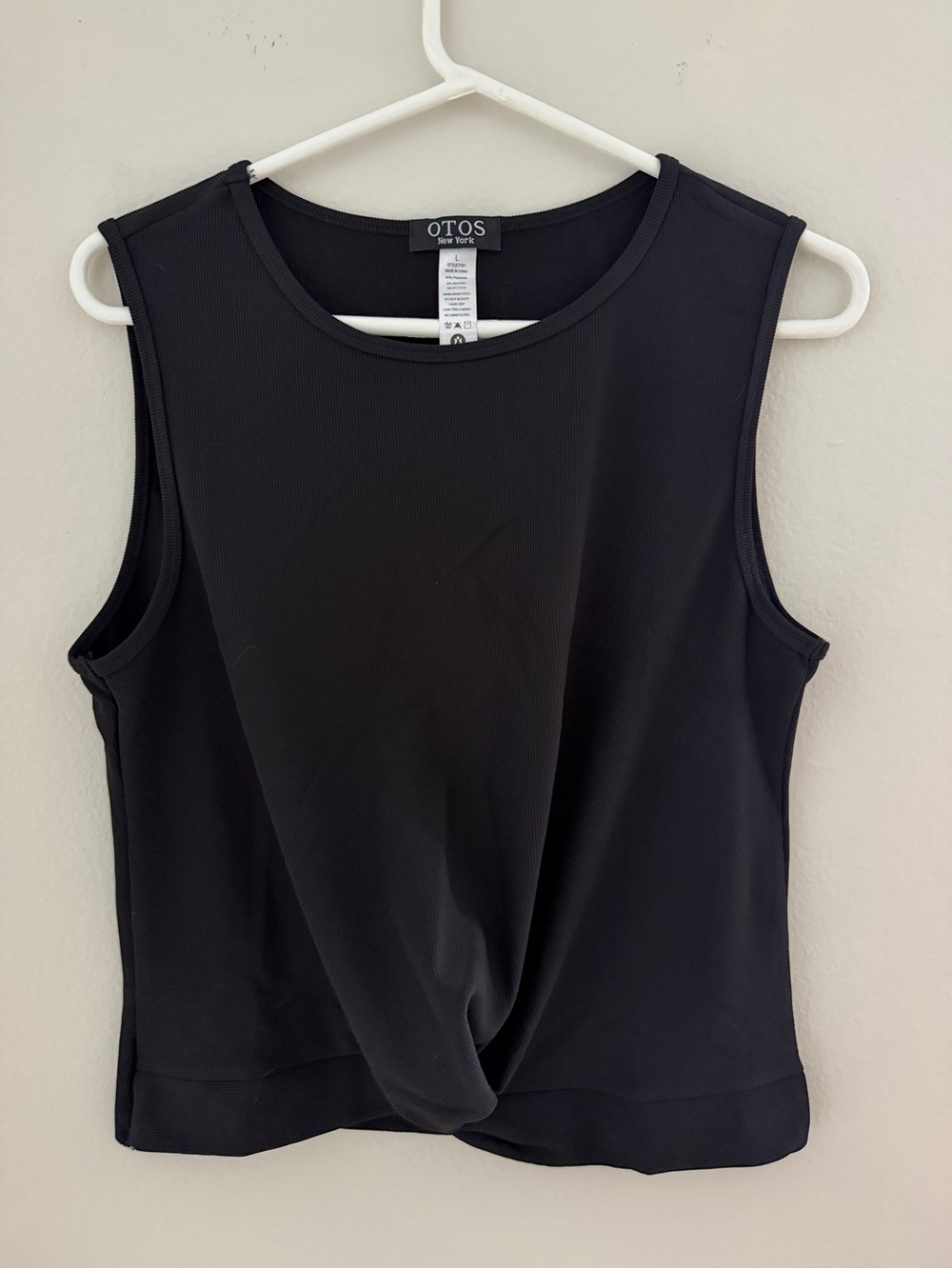 OTOS Black Twist-Front Sleeveless Camisole
